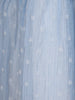 Light Blue Floral Printed Sheer Layered Gown For Girls - Diadem