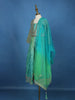 Light Blue Floral Sequins Embroidered Silk Kids Lehenga With Dupatta