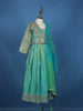 Light Blue Floral Sequins Embroidered Silk Kids Lehenga With Dupatta