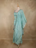 Light Blue Floral Sequins and Beads Embroidered Design Tissue Palazzo Suit with Dupatta