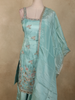 Light Blue Floral Sequins and Beads Embroidered Design Tissue Palazzo Suit with Dupatta