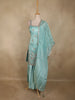 Light Blue Floral Sequins and Beads Embroidered Design Tissue Palazzo Suit with Dupatta