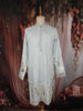 Light Blue Floral Thread Embroidered Design Cotton Men's Kurta