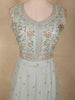 Light Blue Floral Thread and Sequins Embroidered Design Georgette Gown with Dupatta