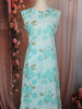 Light Blue Floral Vine Printed Design Cotton Straight Cut Salwar Suit