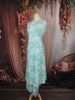 Light Blue Floral Vine Printed Design Cotton Straight Cut Salwar Suit
