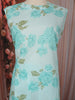 Light Blue Floral Vine Printed Design Cotton Straight Cut Salwar Suit
