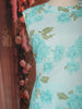 Light Blue Floral Vine Printed Design Cotton Straight Cut Salwar Suit