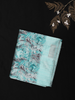 Light Blue Floral Woven Design Blended Cotton Saree