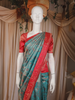 Light Blue Floral Woven Pure Kanchipuram Silk Saree with Zari Border