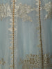 Light Blue Floral Zari and Beads Embroidered Design Tissue Silk Lehenga With Designer Dupatta