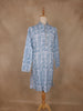 Light Blue Geometric Printed Kurta for Men - Diadem