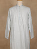 Light Blue Geometric Sequin Embroidered Cotton Kurta For Men