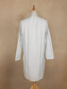 Light Blue Geometric Sequin Embroidered Cotton Kurta For Men