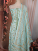 Light Blue Nature Inspired Printed Design Cotton Unstitched Salwar Material with Dupatta