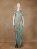 Light Blue Peacock Motif Woven Banarasi Silk Saree