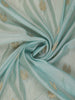 Light Blue Peacock Motif Woven Banarasi Silk Saree