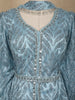 Light Blue Sequins Embroidered Satin And Net Lehenga