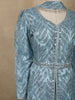 Light Blue Sequins Embroidered Satin And Net Lehenga