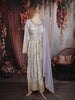 Light Blue Sequins and Zari Embroidered Design Tissue Silk Anarkali Salwar Suit with Dupatta