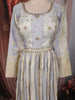 Light Blue Sequins and Zari Embroidered Design Tissue Silk Anarkali Salwar Suit with Dupatta