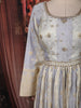 Light Blue Sequins and Zari Embroidered Design Tissue Silk Anarkali Salwar Suit with Dupatta