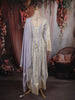Light Blue Sequins and Zari Embroidered Design Tissue Silk Anarkali Salwar Suit with Dupatta