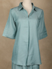 Light Blue Solid Design Cotton Co-Ord Set