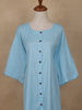 Light Blue Solid Design Cotton Kurti Top - Diadem