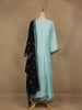 Light Blue Solid Design Silk Blend Salwar Suit With Dupatta - Diadem