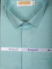 Light Blue Solid Woven Design Shirt with Silver Zari Border Matching Dhoti Set