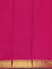 Light Brown Checked Woven Pure kanchipuram Silk Saree With Contrast Pink Blouse