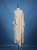Light Brown Floral Embroidered Silk Blend Kids Palazzo Suit