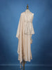 Light Brown Floral Embroidered Silk Blend Kids Palazzo Suit