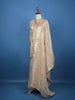 Light Brown Floral Embroidered Tissue Silk Sharara Suit With Zari Dupatta