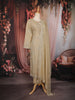 Light Brown Floral Embroidered Tissue Silk Straight Cut Salwar Suit with Dupatta