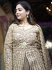 Light Brown Floral Embroidery Net Lehenga - Diadem