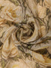 Light Brown Floral Printed Tissue Organza Saree with Sequins Embroidered Border
