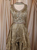 Light Brown Floral Sequins Embroidered Design Tissue Silk Palazzo Suit with Choker Dupatta