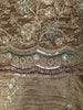 Light Brown Floral Sequins Embroidered Design Tissue Silk Palazzo Suit with Choker Dupatta