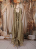Light Brown Floral Sequins Embroidered Design Tissue Silk Palazzo Suit with Choker Dupatta