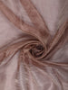Light Brown Floral Sequins Zari Embroidered Design Pure Tissue Silk Fancy Saree with Designer Border