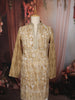 Light Brown Floral and Motif Thread Embroidered Design Tissue Silk Men's Kurta Pyjama