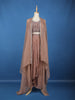 Light Brown Sequins Design Georgette Skirt Top