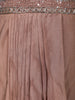 Light Brown Sequins Design Georgette Skirt Top