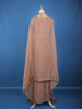 Light Brown Sequins Design Georgette Skirt Top