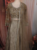 Light Brown Sequins and Beads Embroidered Design Textured Lehenga With Dupatta