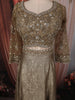 Light Brown Sequins and Beads Embroidered Design Textured Lehenga With Dupatta