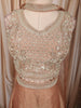 Light Brown Sequins and Beads Embroidered Design Tissue Silk Party Wear Palazzo Suit with Matching Choker Dupatta