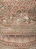 Light Brown Sequins and Beads Embroidered Design Tissue Silk Party Wear Palazzo Suit with Matching Choker Dupatta